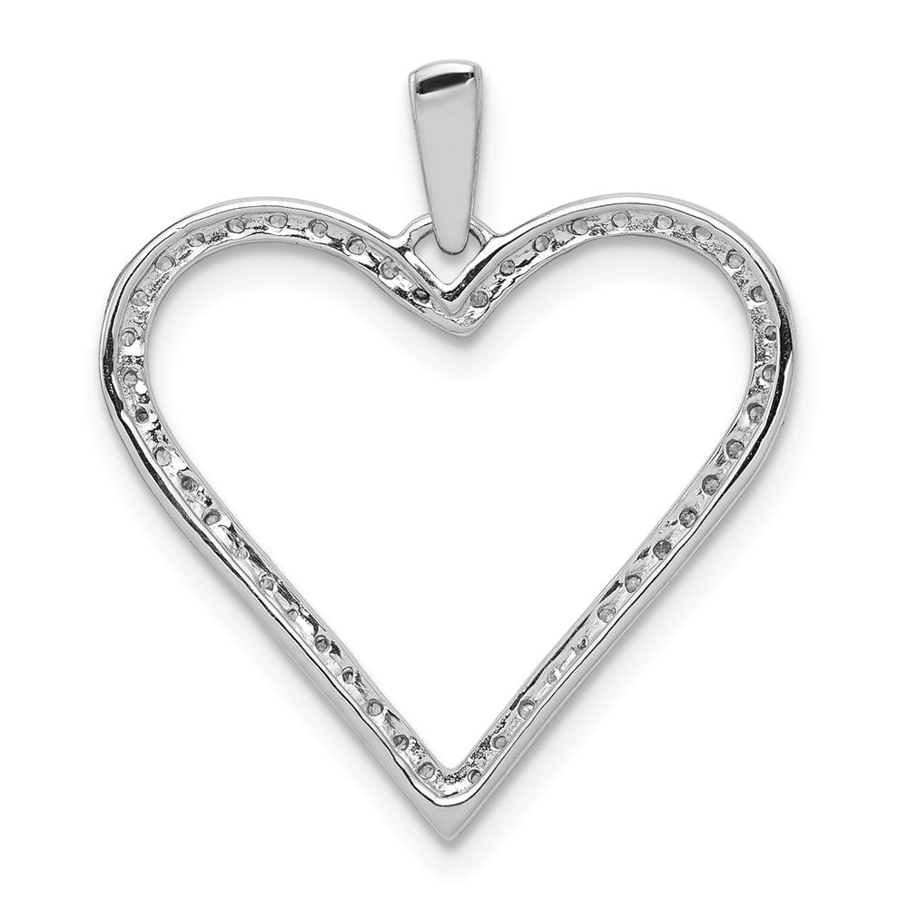 14 Karat Weißgold Herz-Anhänger mit 0,166ct. echten Diamanten