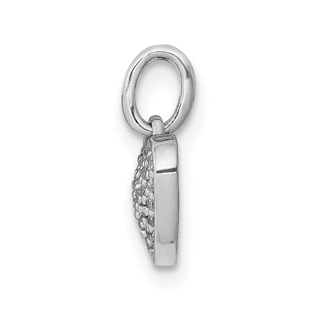 14 K Weißgold Herz-Anhänger mit 0,1 ct. echtem Diamant