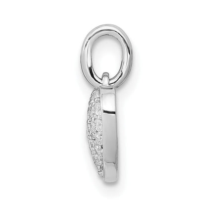 14 Karat Weißgold 0,2 ct. Echter Diamant-Herz-Anhänger