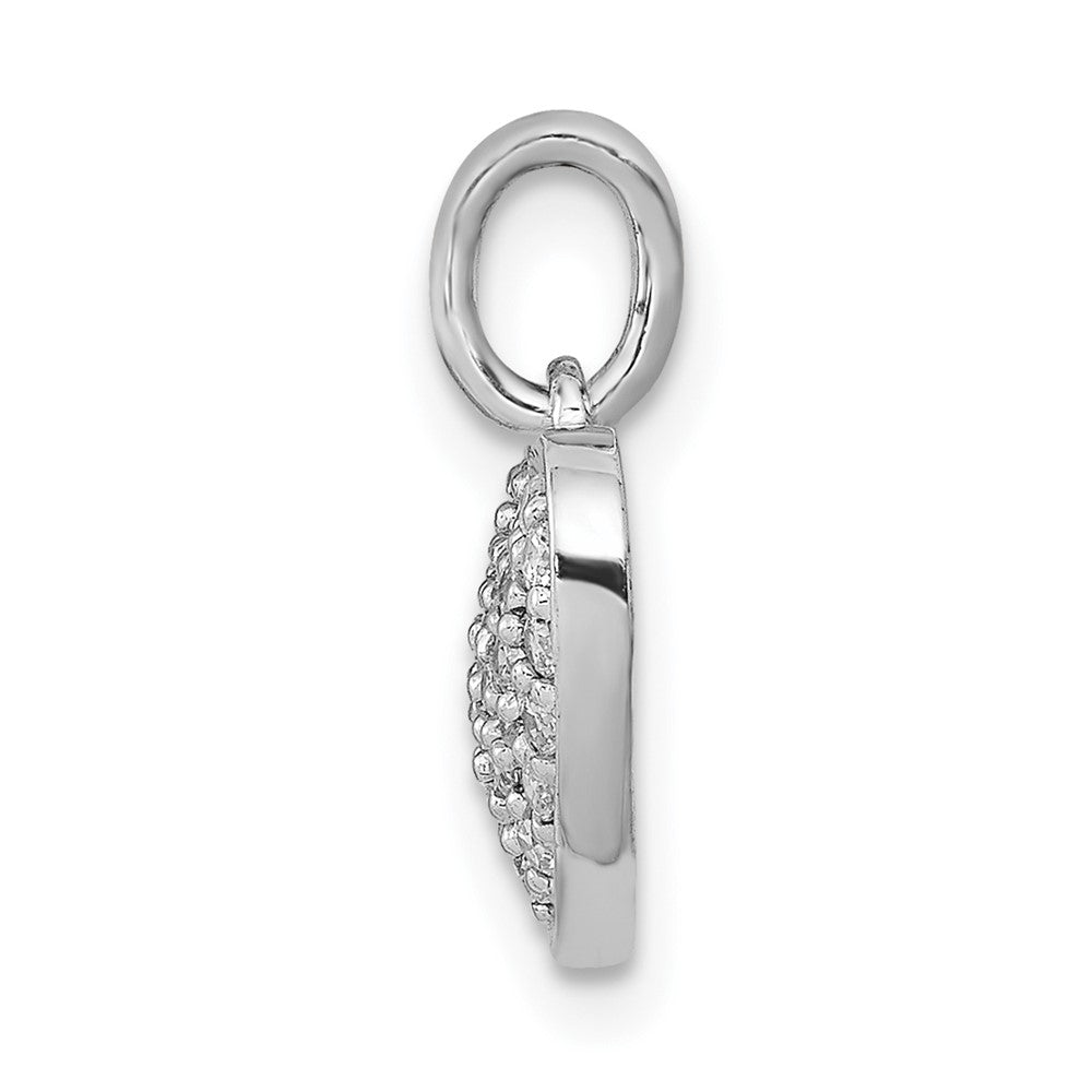 14K Weißgold Herzanhänger mit 0,25 ct. echtem Diamant