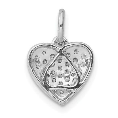 14K Weißgold Herzanhänger mit 0,25 ct. echtem Diamant
