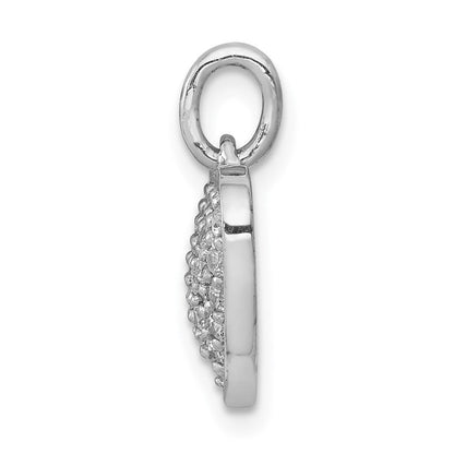 14K Weißgold 0,375 ct. Echter Diamant Herz-Anhänger