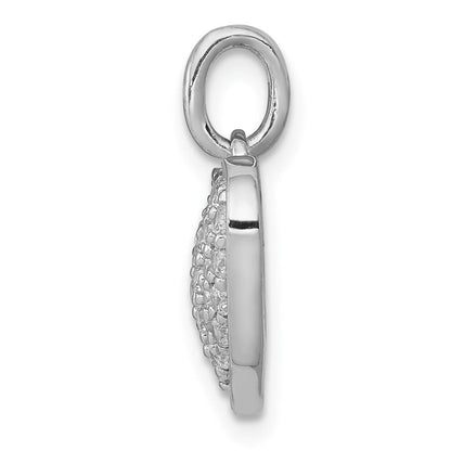 14K Weißgold Herz-Anhänger mit 0,5 ct. echten Diamanten