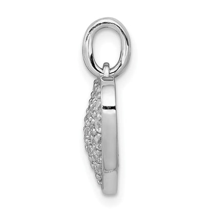 14K Weißgold Herz-Anhänger mit 0,625 ct. echtem Diamant