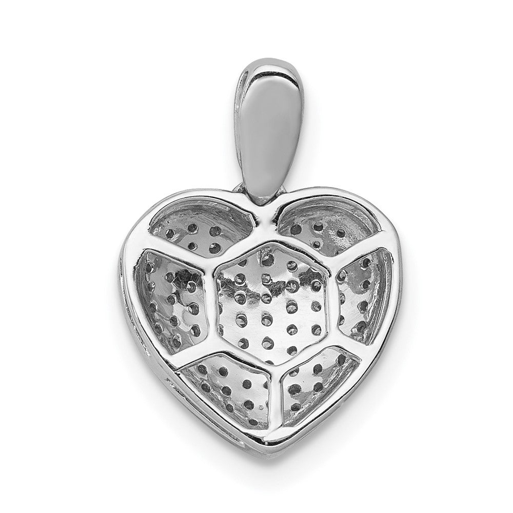 14K Weißgold Herzanhänger mit 0,25 ct. echten Diamanten