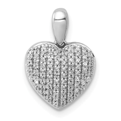 14K Weißgold Herzanhänger mit 0,25 ct. echten Diamanten
