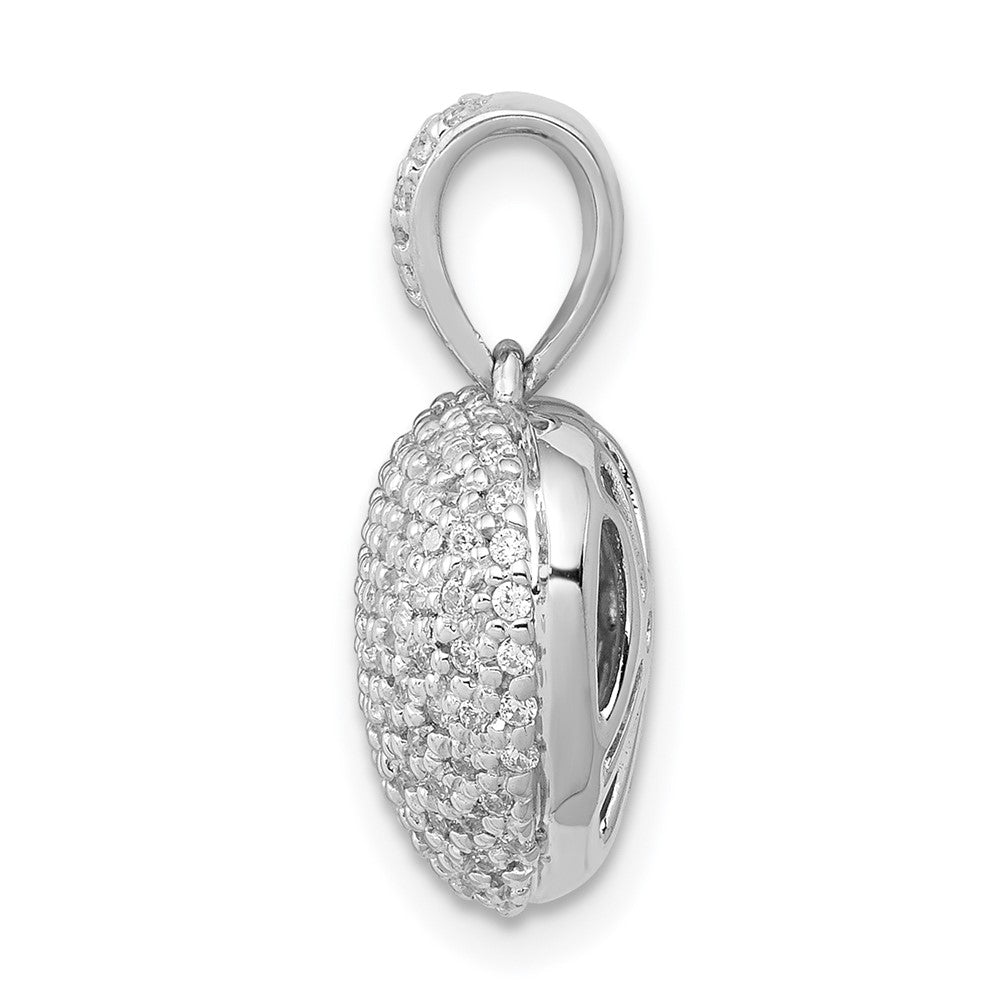 14K Weißgold Herz-Anhänger mit 0,375 ct. echten Diamanten