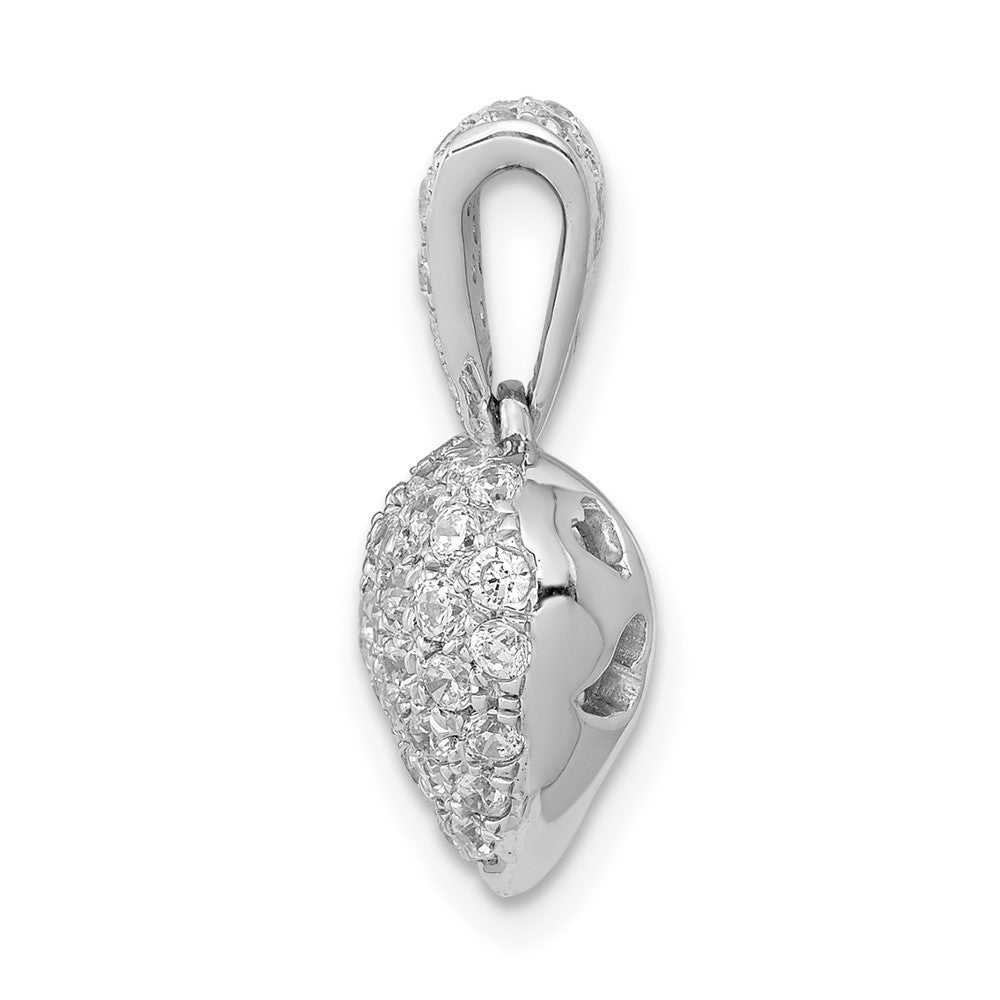 14K Weißgold Herz-Anhänger mit 0,75 ct. echten Diamanten