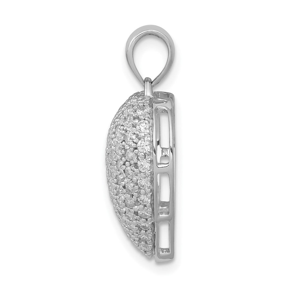 14K Weißgold Herzanhänger mit 1 ct. echten Diamanten, Fancy-Design