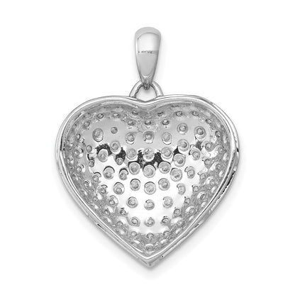 14K Weißgold Herzanhänger mit 1 ct. echten Diamanten, Fancy-Design