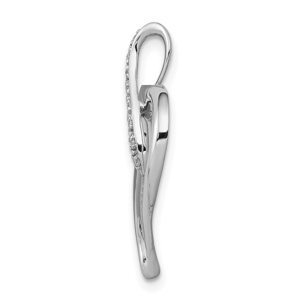 10K Weißgold 1/20ct. Diamant Herz und Unendlichkeit Anhänger