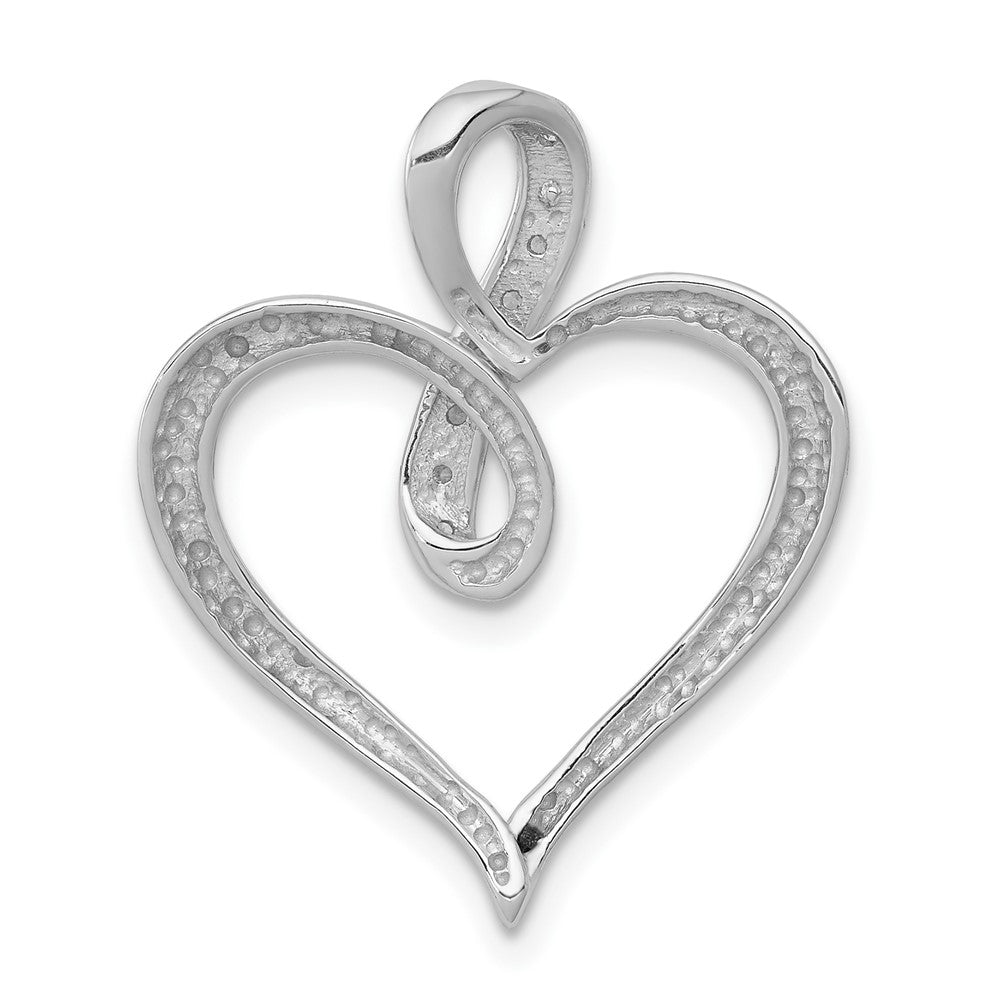 10K Weißgold 1/20ct. Diamant Herz und Unendlichkeit Anhänger