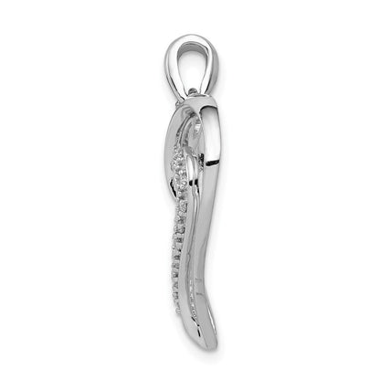 14K Weißgold Herzanhänger mit 0,1 ct. echten Diamanten