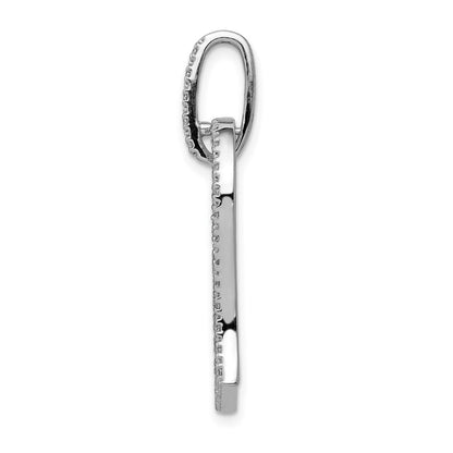 14K Weißgold Herz-Anhänger mit 0,16 ct. echtem Diamant