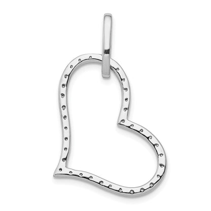 14K Weißgold Herz-Anhänger mit 0,16 ct. echtem Diamant