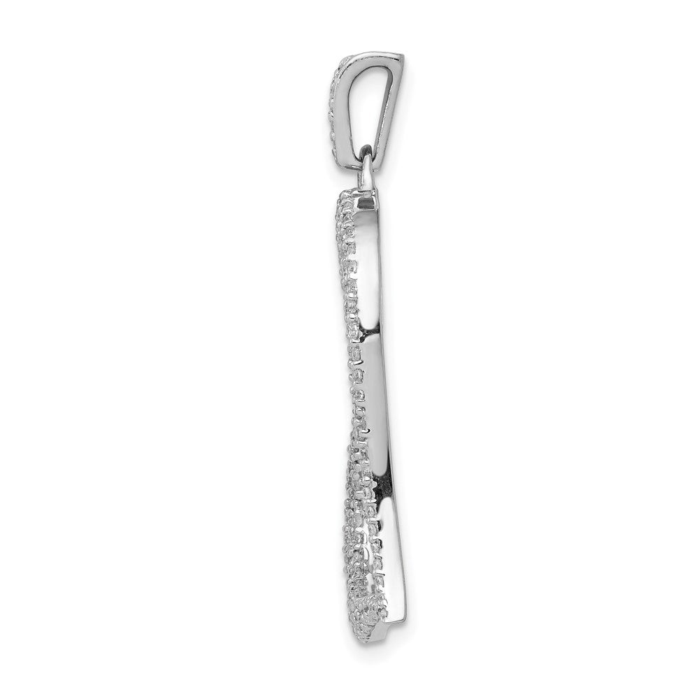 14K Weißgold Herz-Anhänger mit 0,5 ct. echten Diamanten