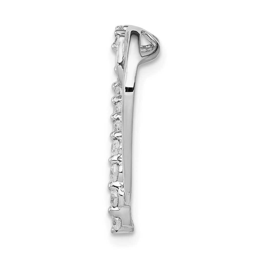 14K Weißgold 1/6ct. Echt Diamant Herz Kette Anhänger