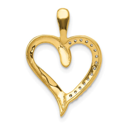 14K Gelbgold Herz-Anhänger mit 0,10 ct. echten Diamanten