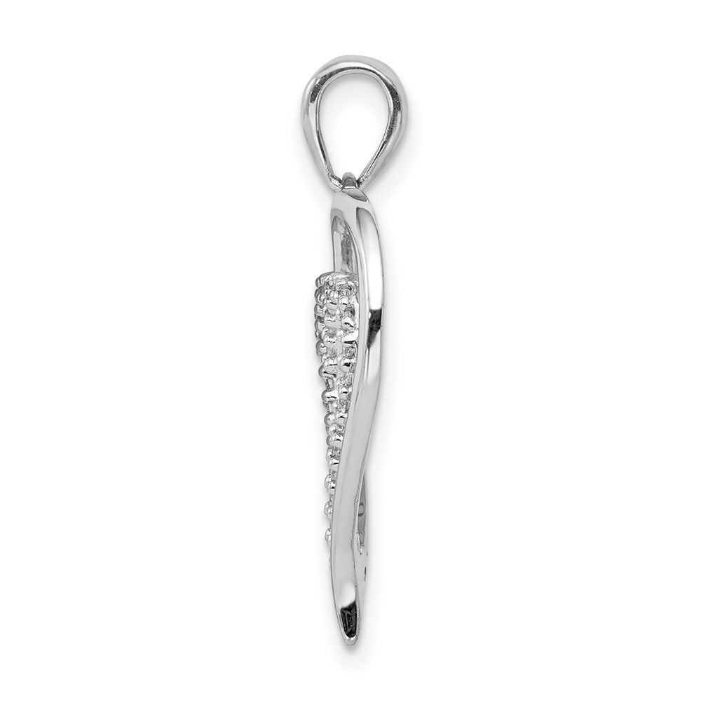 14K Weißgold Herz-Anhänger mit 0,1 ct. echten Diamanten