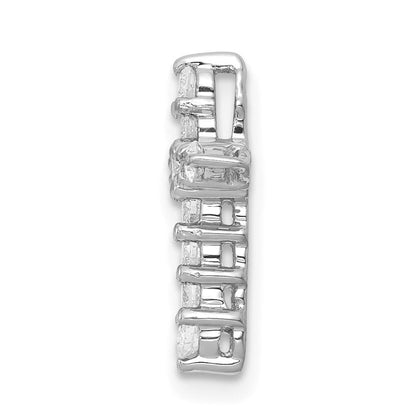 14K Weißgold Kreuzanhänger mit 0,33 ct. echten AA Diamanten