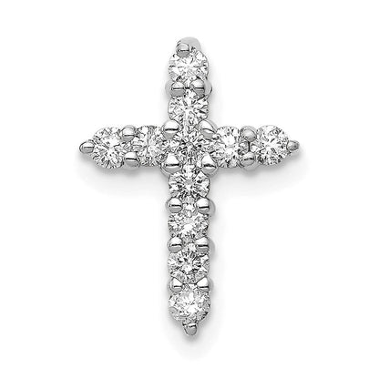 14K Weißgold 0,33 ct. Laborgezüchteter Diamant VS/SI+ G+ Kreuz-Ketten-Gleitanhänger