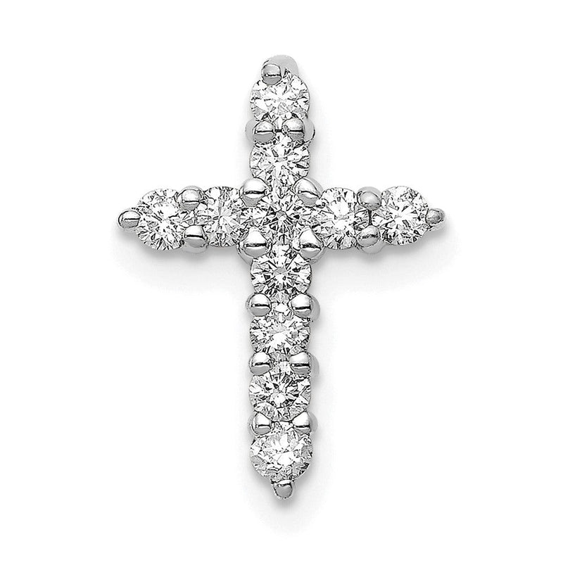 14K Weißgold Kreuzanhänger mit 0,33 ct. echten AA Diamanten