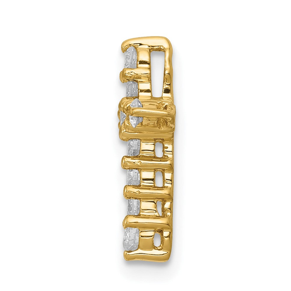 14K Gelbgold AA 0,33 ct. Echter Diamant-Kreuzanhänger