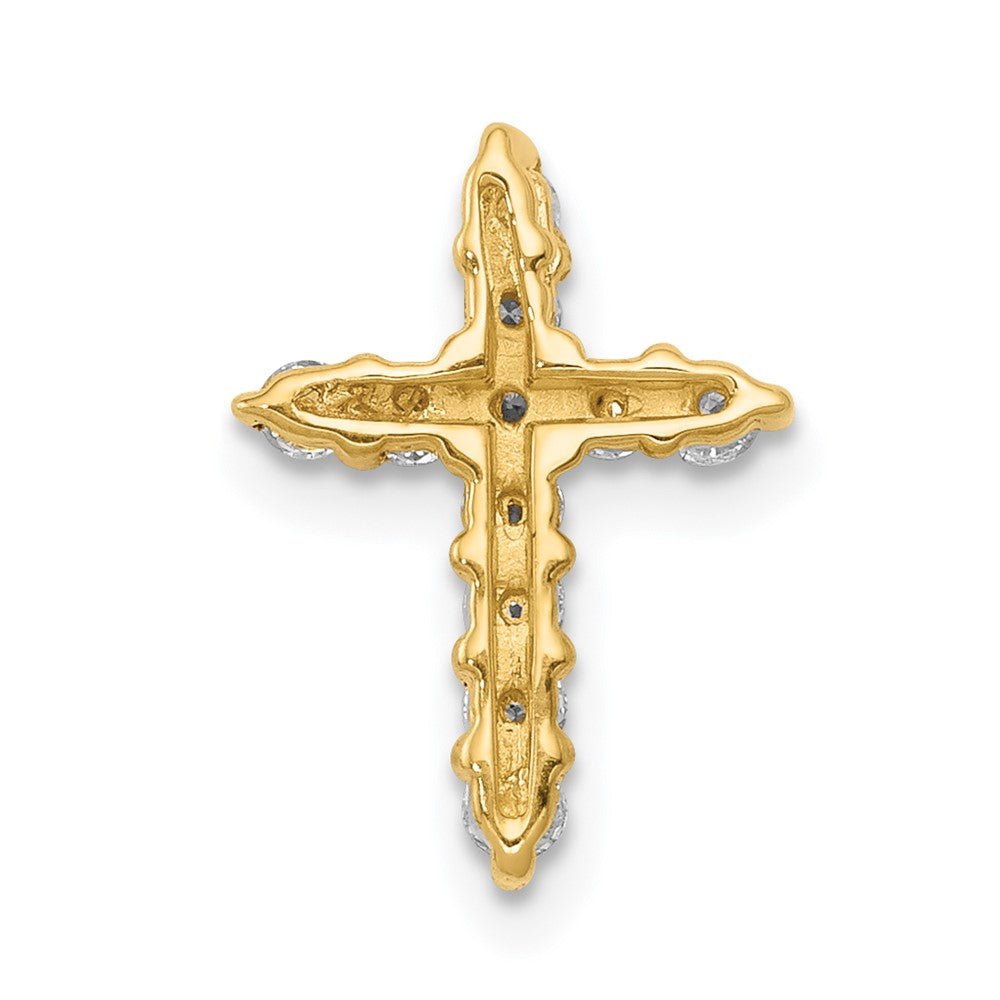 14K Gelbgold AA 0,33 ct. Echter Diamant-Kreuzanhänger