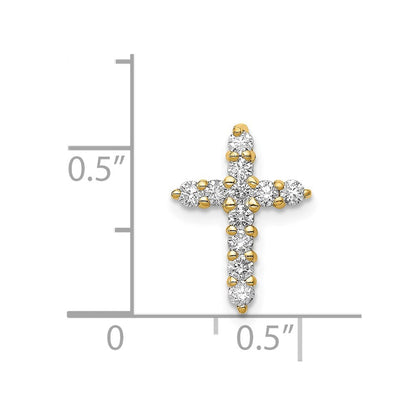 14K Gelbgold AA 0,33 ct. Echter Diamant-Kreuzanhänger