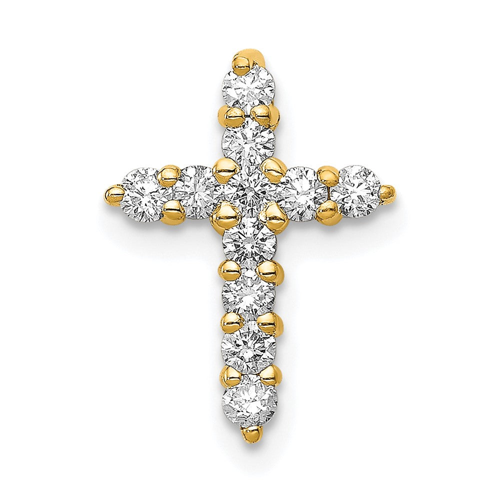 14K Gelbgold AA 0,33 ct. Echter Diamant-Kreuzanhänger