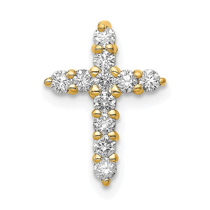 14K Gelbgold AA 0,33 ct. Echter Diamant-Kreuzanhänger
