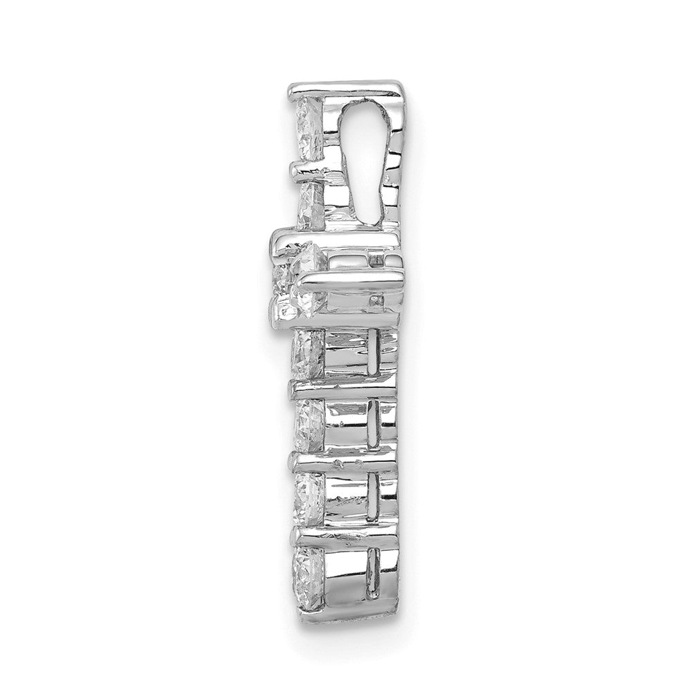 14k Weißgold Kreuz-Gleitanhänger mit 0,75 ct. Labor gezüchteten Diamanten VS/SI+ G+