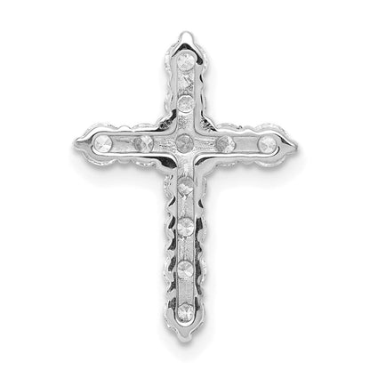 14k Weißgold Kreuz-Gleitanhänger mit 0,75 ct. Labor gezüchteten Diamanten VS/SI+ G+