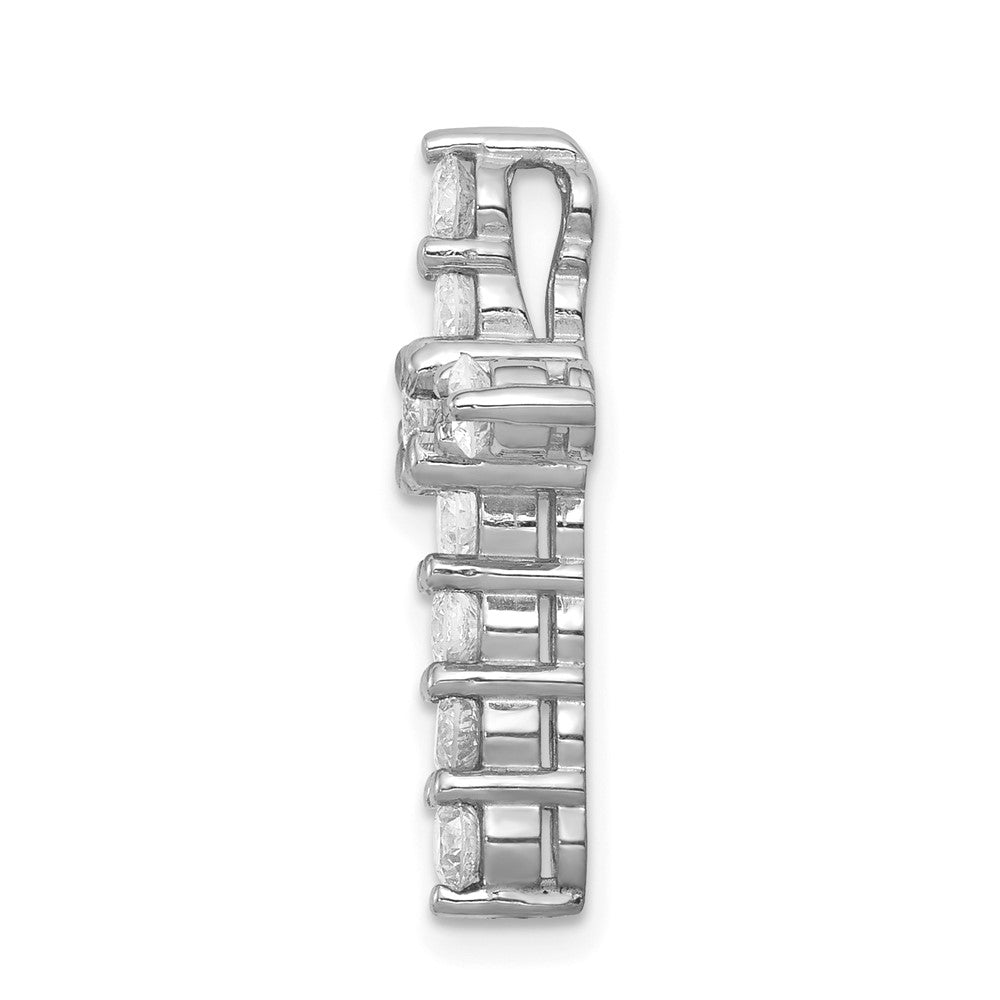 14K Weißgold 1 ct. Laborgezüchteter Diamant VS/SI+ G+ Kreuz-Ketten-Gleitanhänger