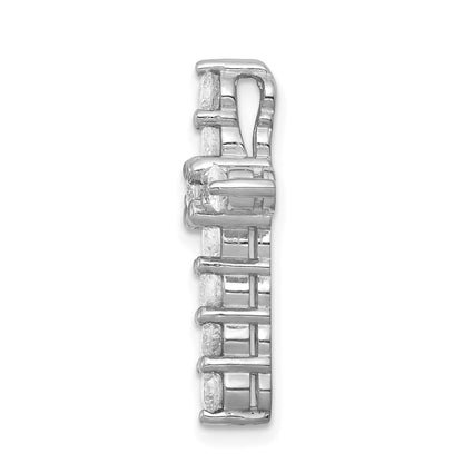 14K Weißgold 1 ct. Laborgezüchteter Diamant VS/SI+ G+ Kreuz-Ketten-Gleitanhänger