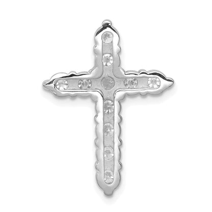 14K Weißgold 1,25 ct. Laborgezüchteter Diamant VS/SI+ G+ Kreuz-Ketten-Gleitanhänger