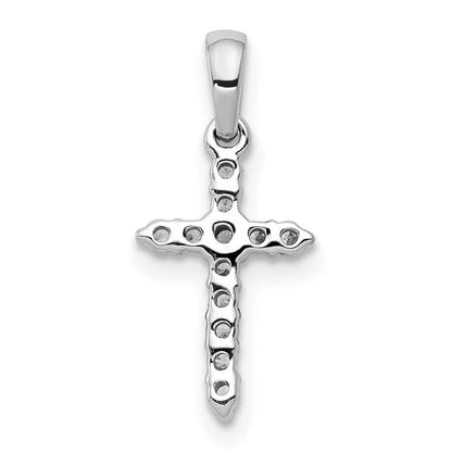 14K Weißgold Kreuzanhänger mit 0,10 ct. laborgezüchtetem Diamant VS/SI+ G+
