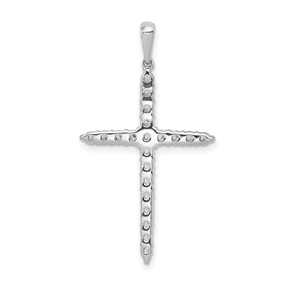 14K Weißgold Kreuzanhänger mit 0,5 ct. im Labor gezüchteten Diamanten VS/SI+ G+