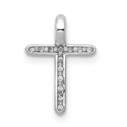 10K Weißgold 10K Diamant Kreuz Anhänger
