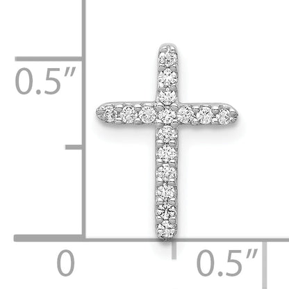 10K Weißgold 10K Diamant Kreuz Anhänger