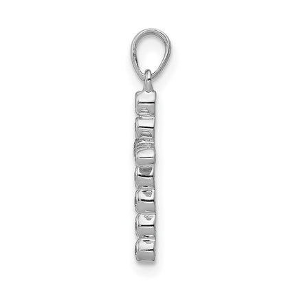 14K Weißgold Kreuzanhänger mit 0,1 ct. laborgezüchtetem Diamant VS/SI+ G+