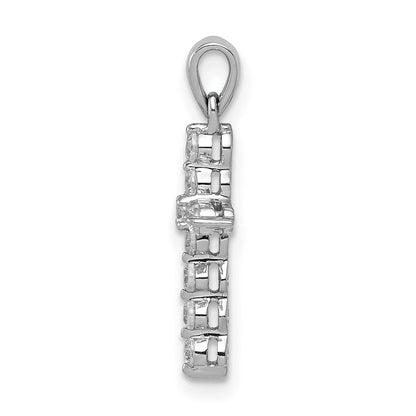 14K Weißgold Kreuz-Anhänger mit 0,25 ct. echten Diamanten