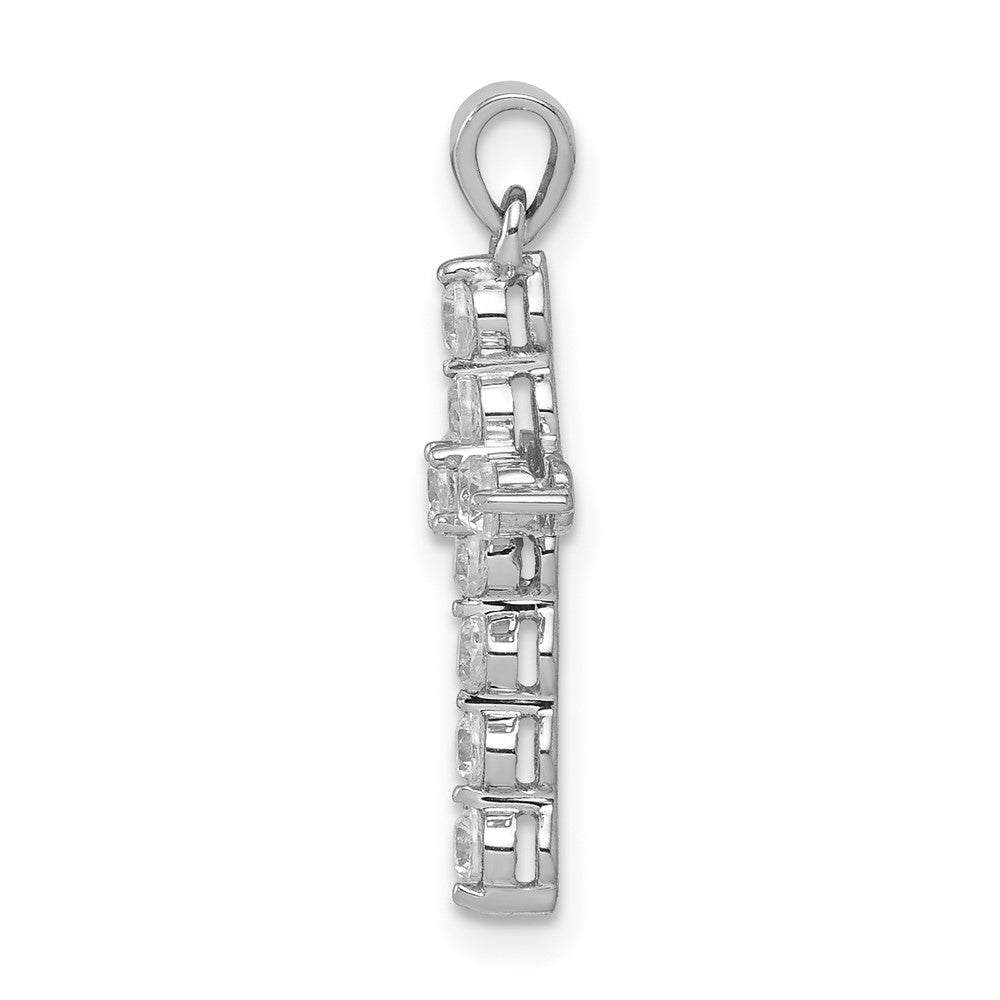 14K Weißgold Anhänger Kreuz mit 0,375 ct. im Labor gezüchteten Diamanten VS/SI+ G+
