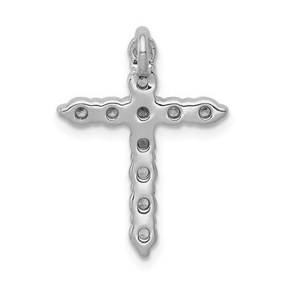 14K Weißgold Kreuz-Gleitanhänger mit 0,5 ct. Labor gezüchteten Diamanten, VS/SI+ G+