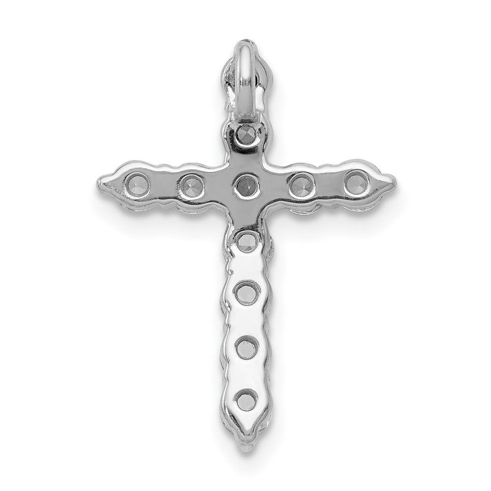14K Weißgold Kreuz-Gleitanhänger mit 0,75 ct. im Labor gezüchteten Diamanten VS/SI+ G+