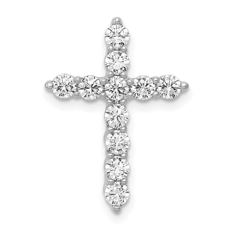 14K Weißgold Kreuz-Gleitanhänger mit 0,75 ct. im Labor gezüchteten Diamanten VS/SI+ G+
