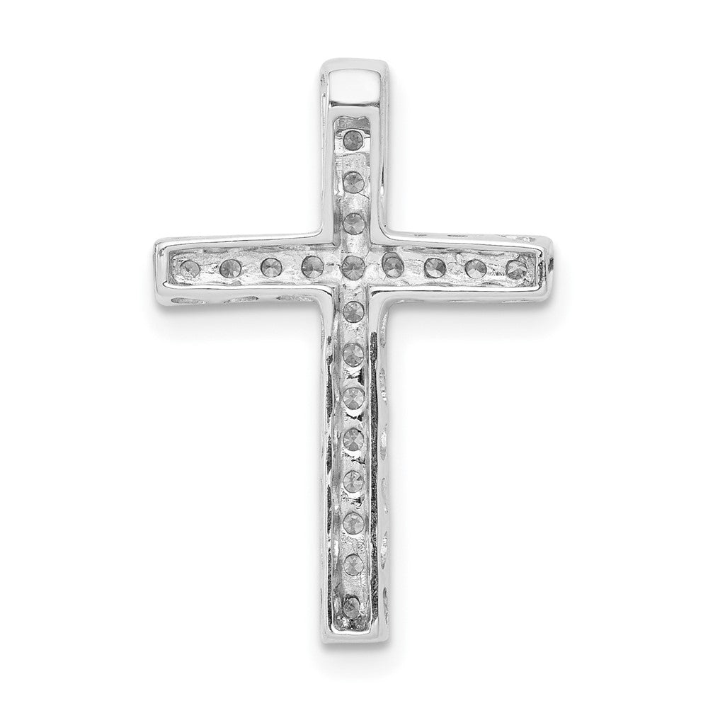 10K Weißgold 10K Diamant Kreuz Anhänger