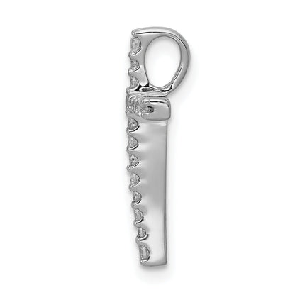 14K Weißgold Gleitanhänger für Kette mit 0,2 ct. im Labor gezüchteten Diamanten VS/SI+ G+