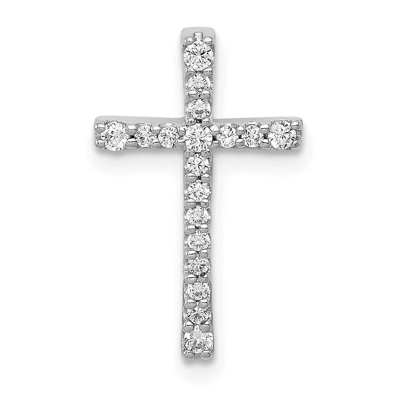 14K Weißgold Gleitanhänger für Kette mit 0,2 ct. im Labor gezüchteten Diamanten VS/SI+ G+