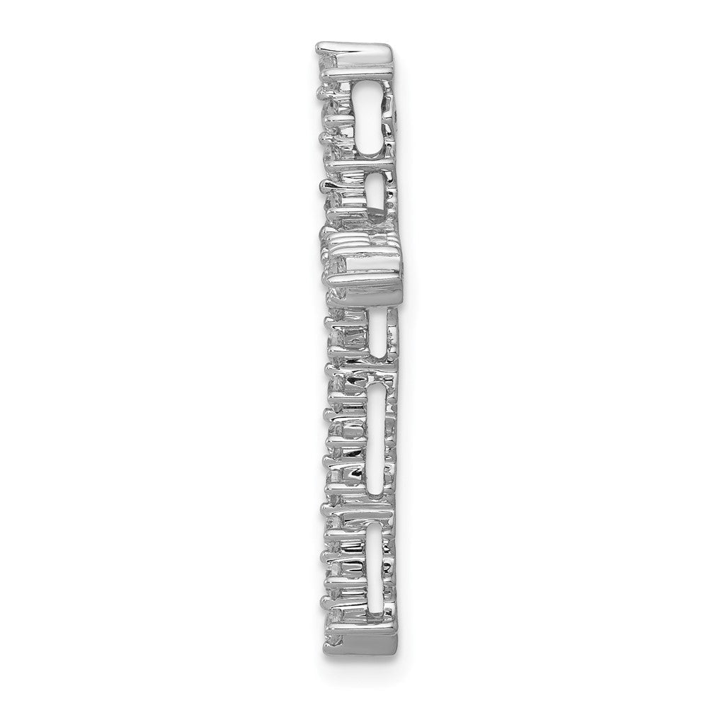 14K Weißgold Kreuz-Anhänger mit Laborgezüchtetem Diamant VS/SI FGH